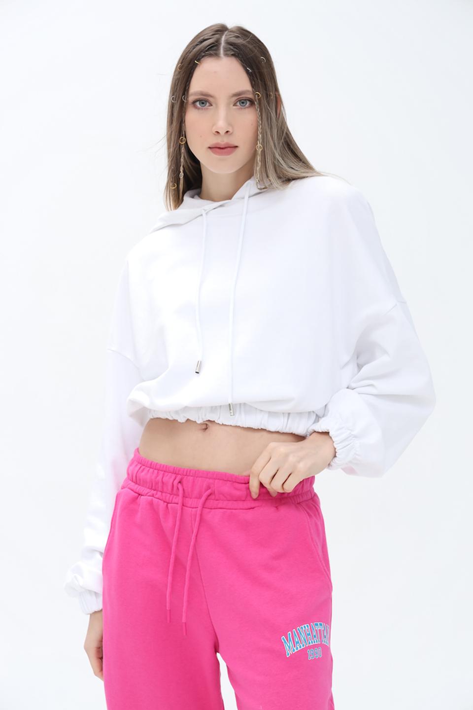 Джемпер Alcott женский белый с капюшоном