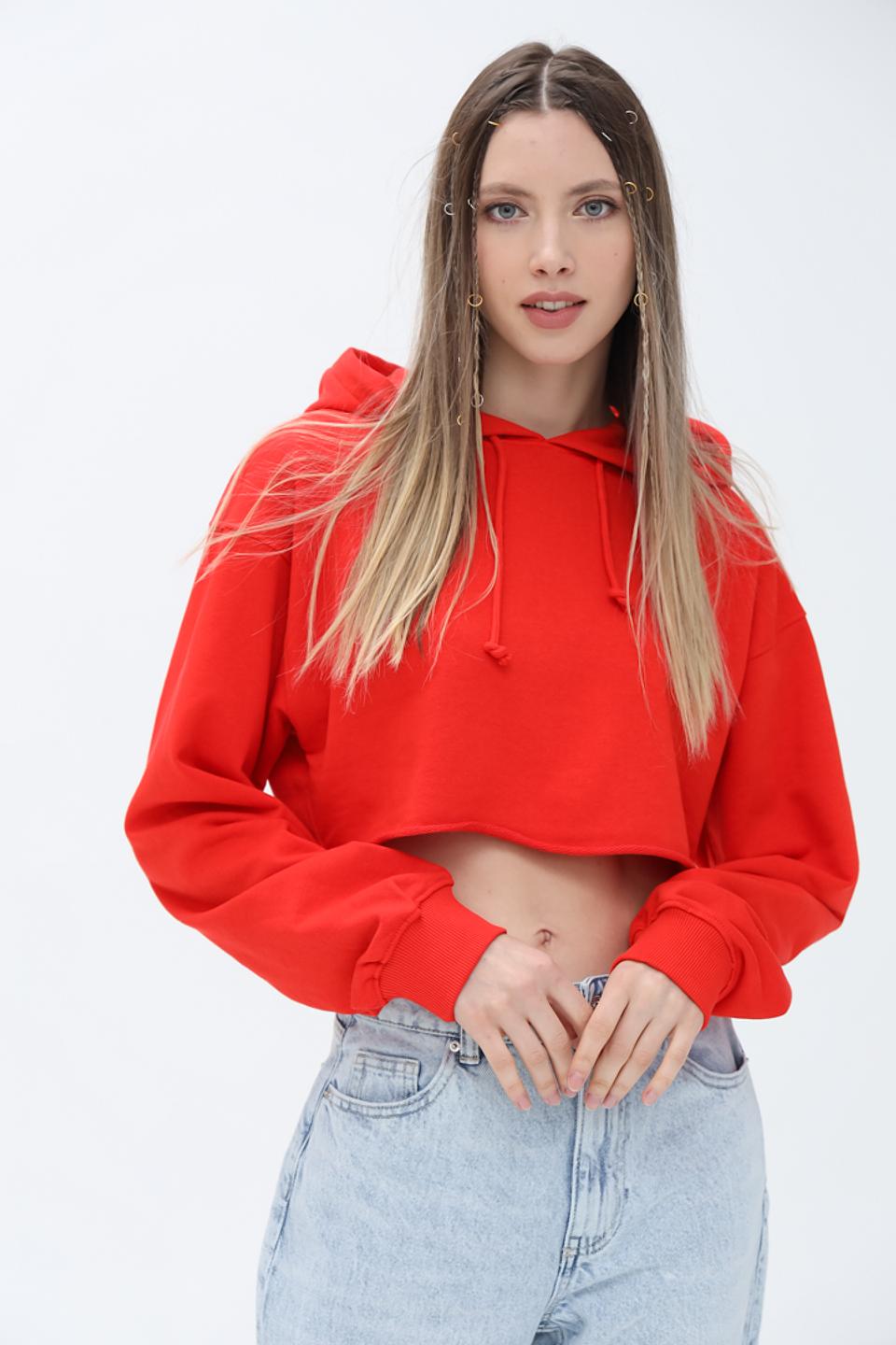 Джемпер Alcott женский красный укороченный