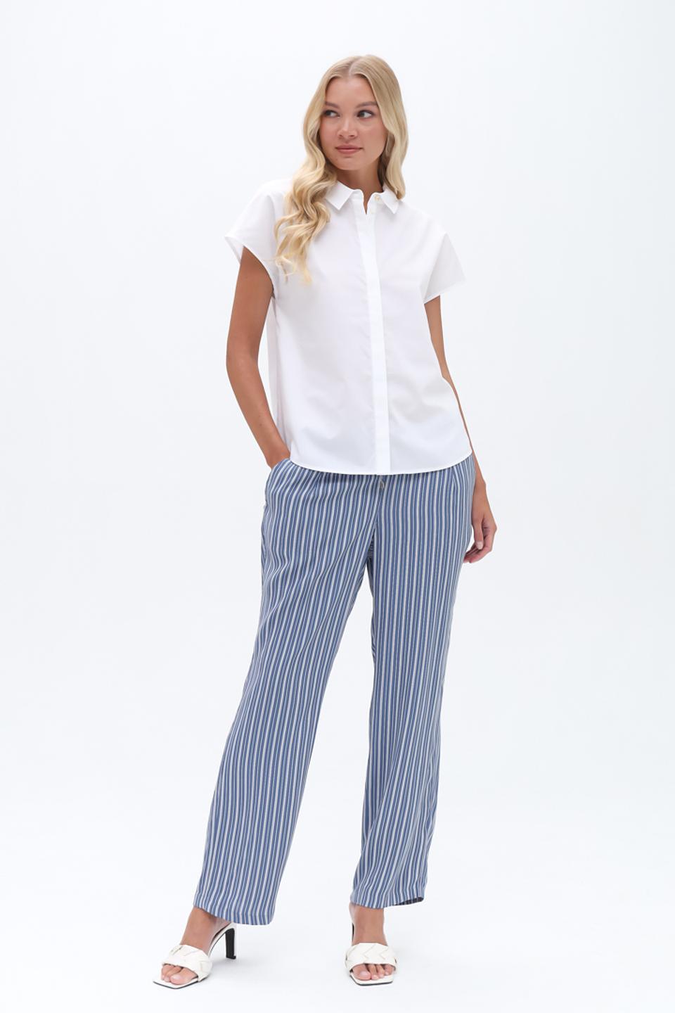 Рубашка Marc Cain Collections белая с коротким рукавом