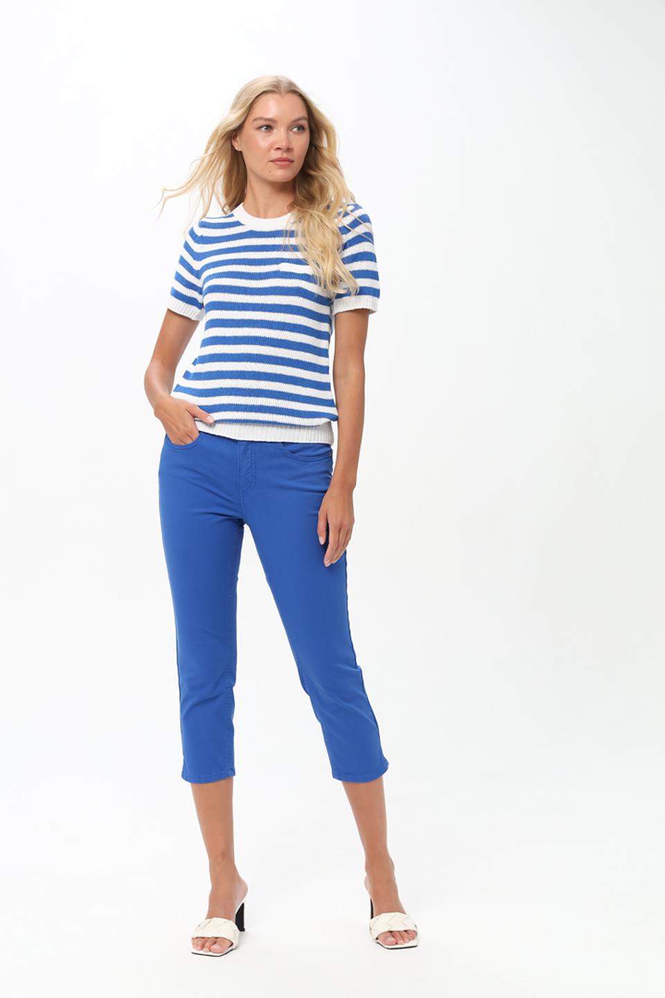 Пуловер Oui в полоску