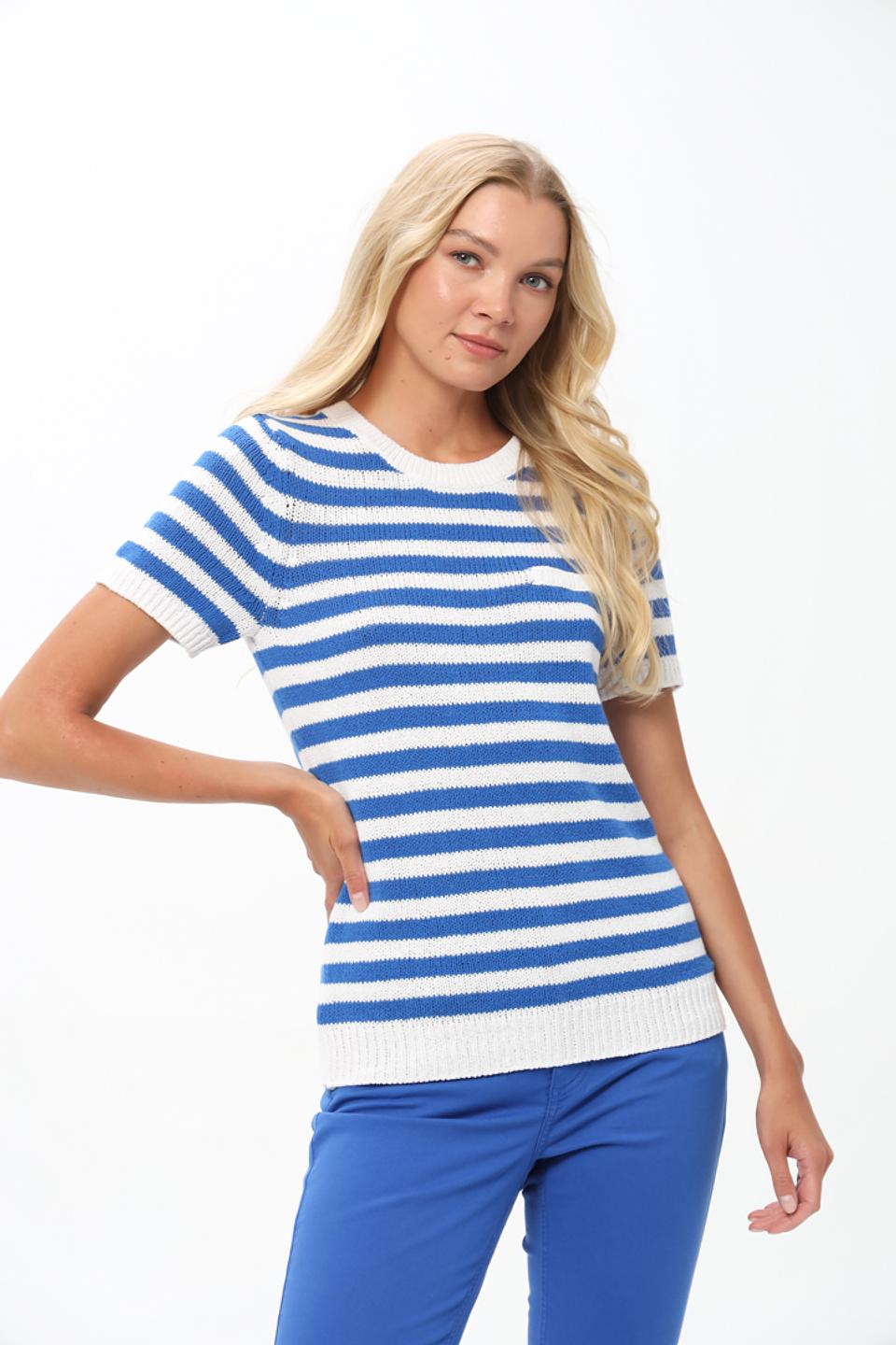 Пуловер Oui в полоску