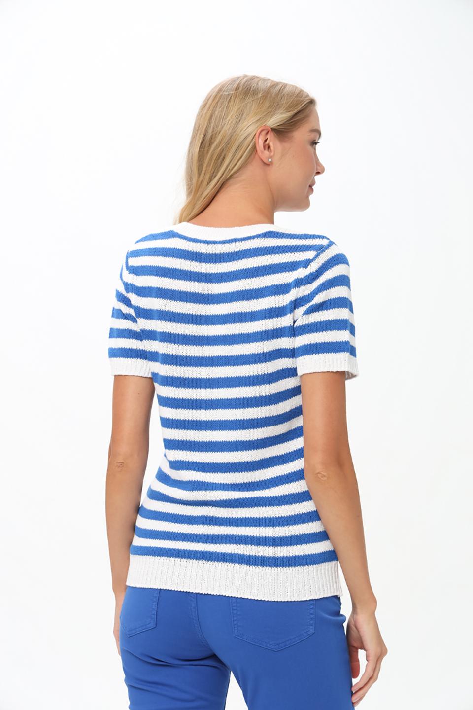 Пуловер Oui в полоску