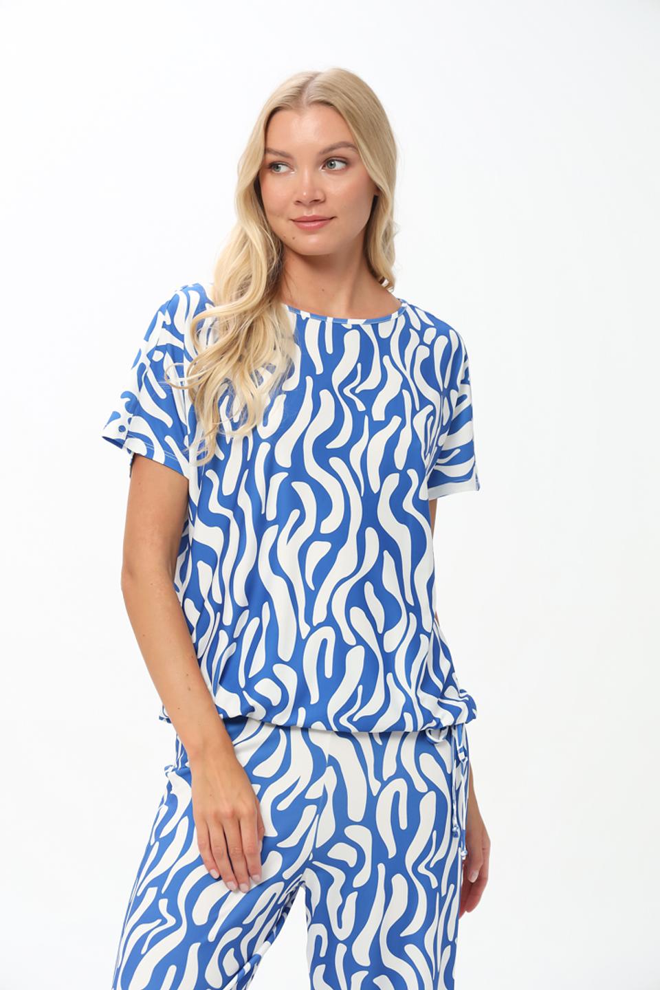 Блуза Oui с волнистым принтом