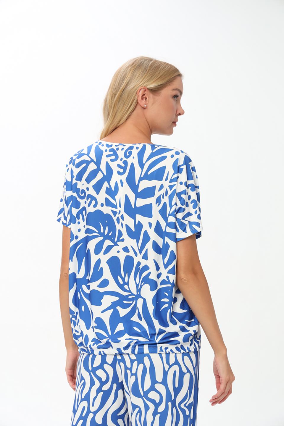 Блуза Oui с волнистым принтом