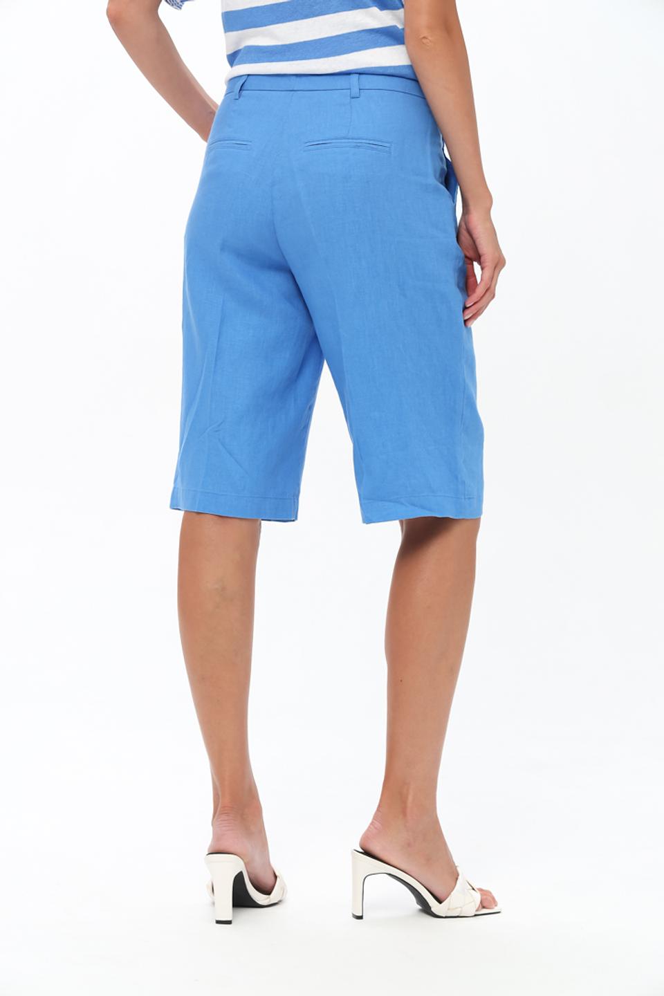 Шорты Oui льняные голубые