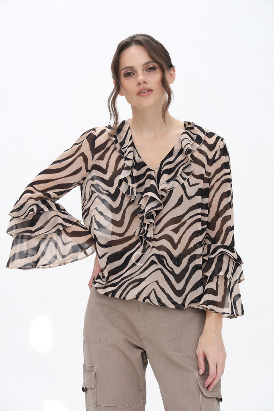 Блуза Monari с зебровым принтом