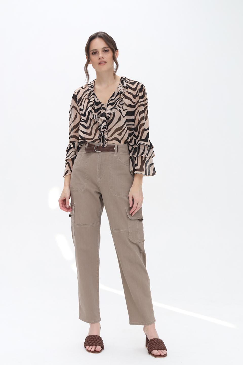 Блуза Monari с зебровым принтом