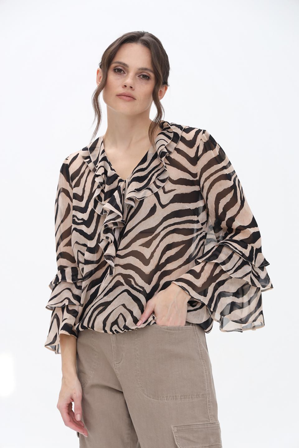 Блуза Monari с зебровым принтом