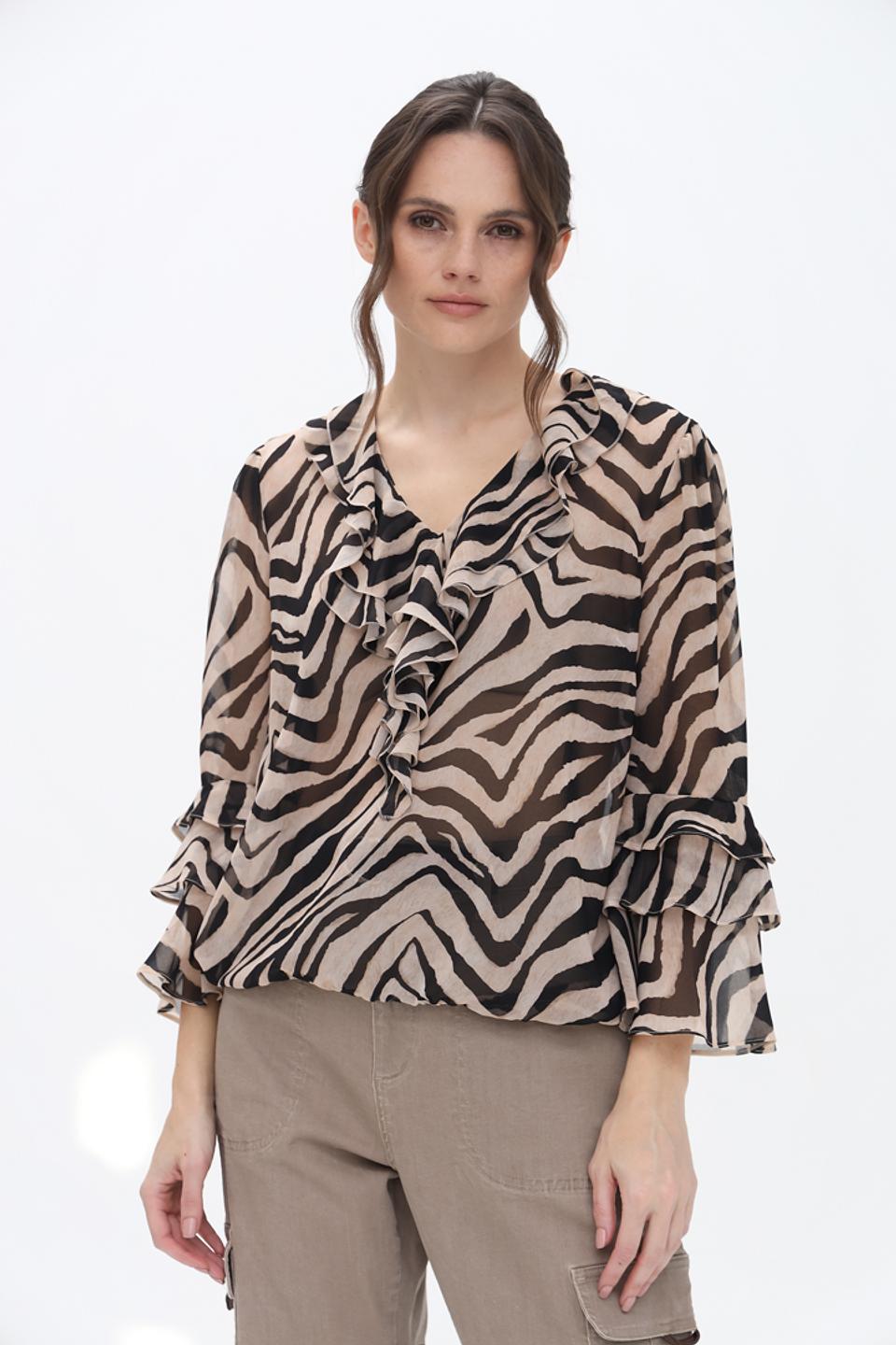 Блуза Monari с зебровым принтом