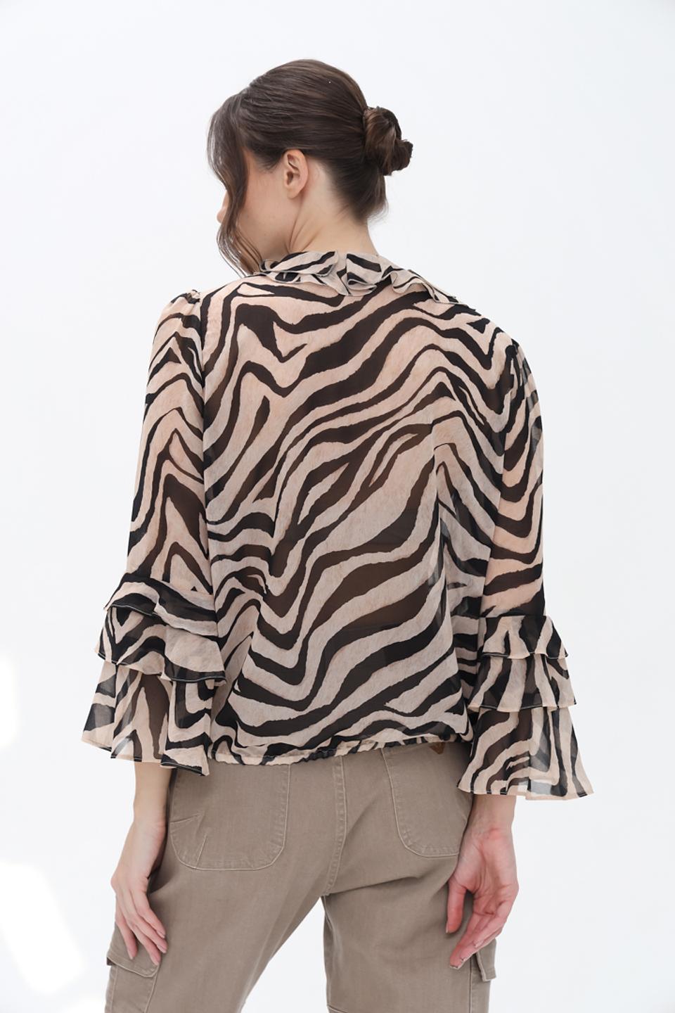 Блуза Monari с зебровым принтом