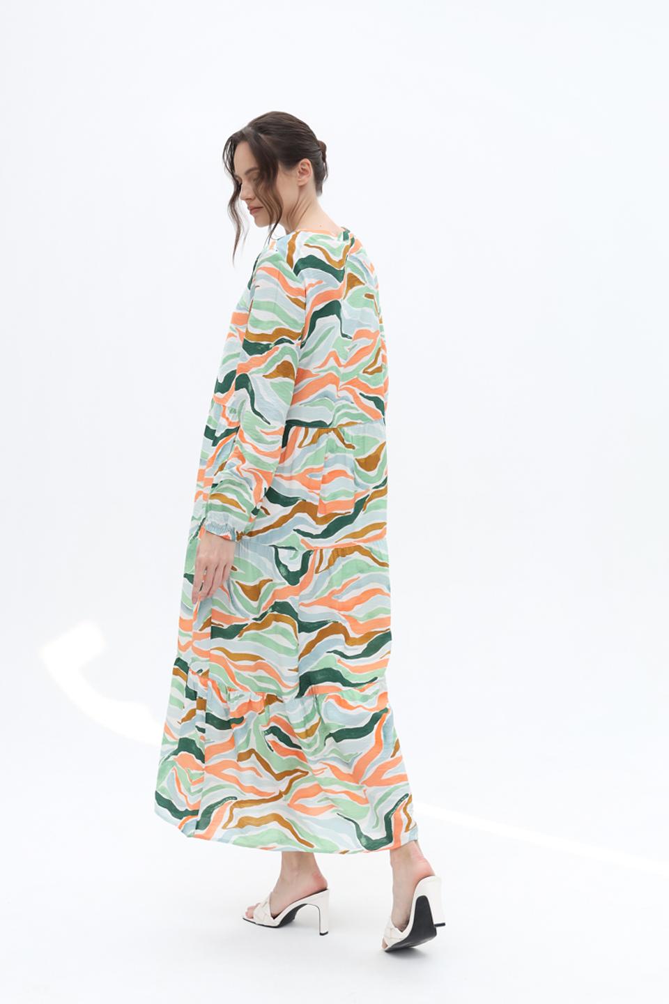 Платье Tom Tailor с волнистым принтом