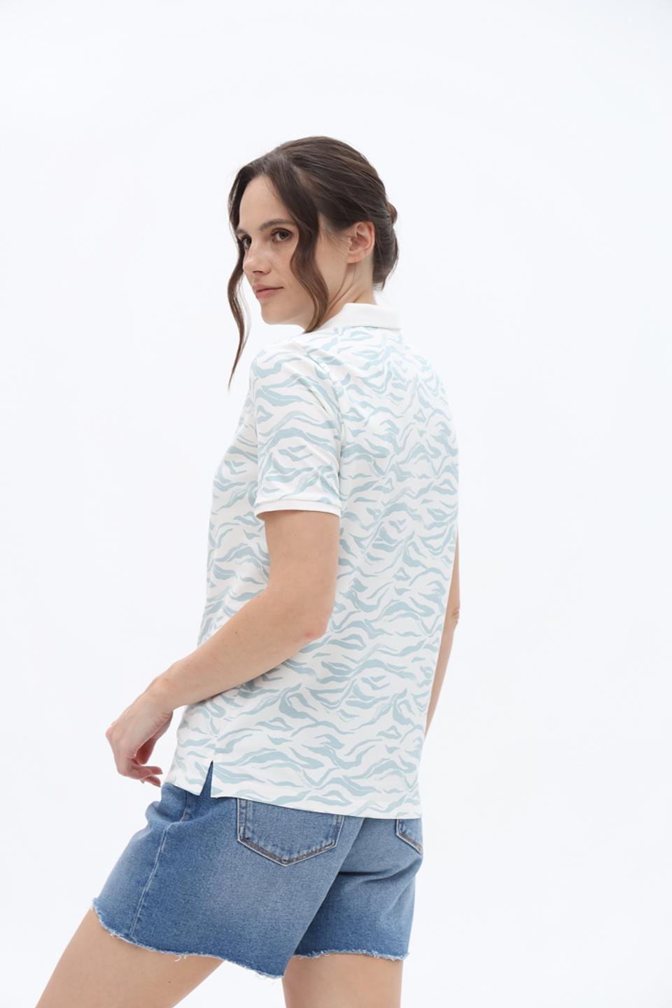 Поло Tom Tailor с волнистым принтом