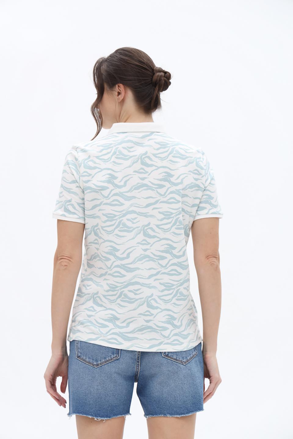 Поло Tom Tailor с волнистым принтом