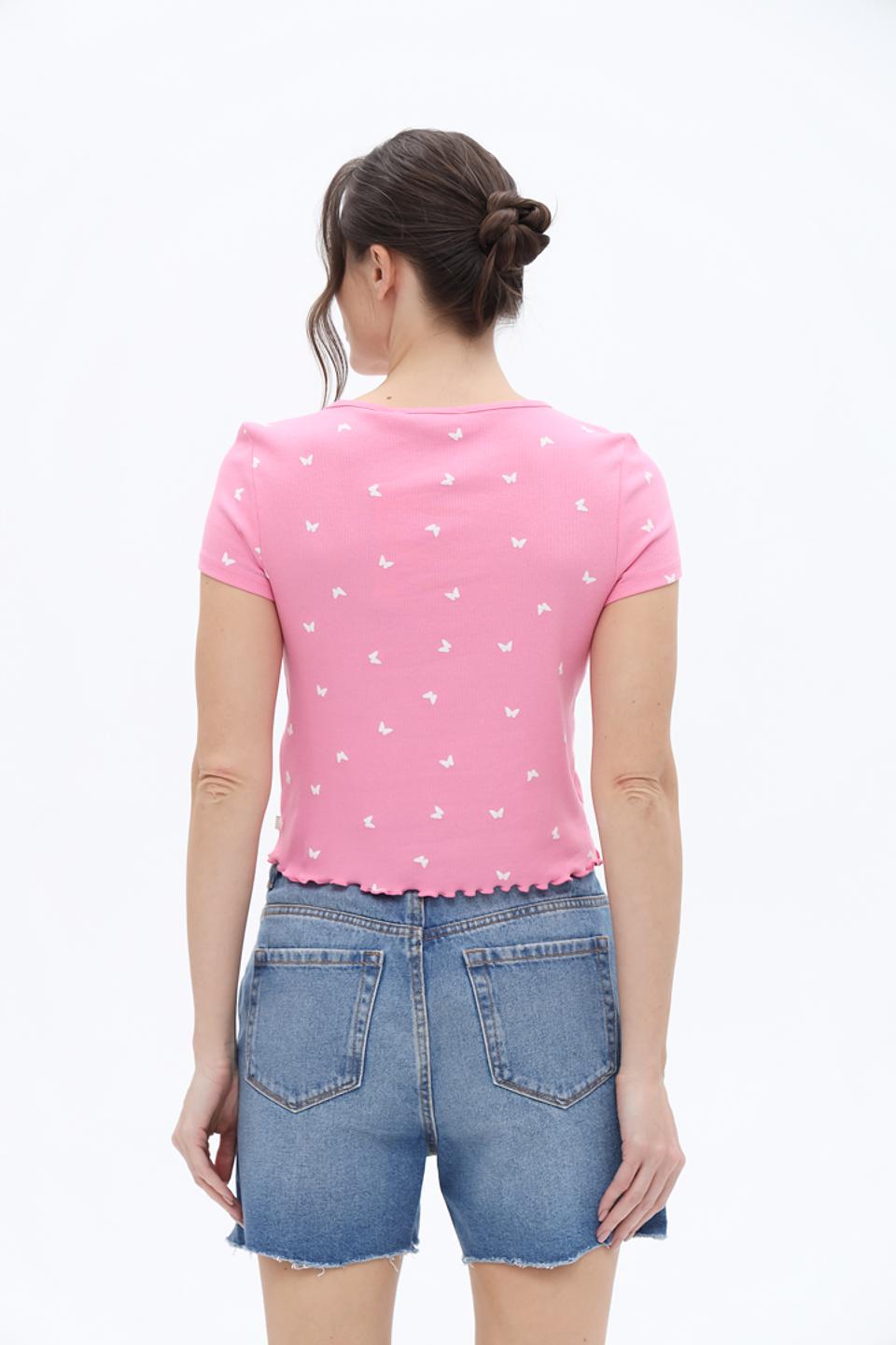 Футболка Tom Tailor denim girl розовая