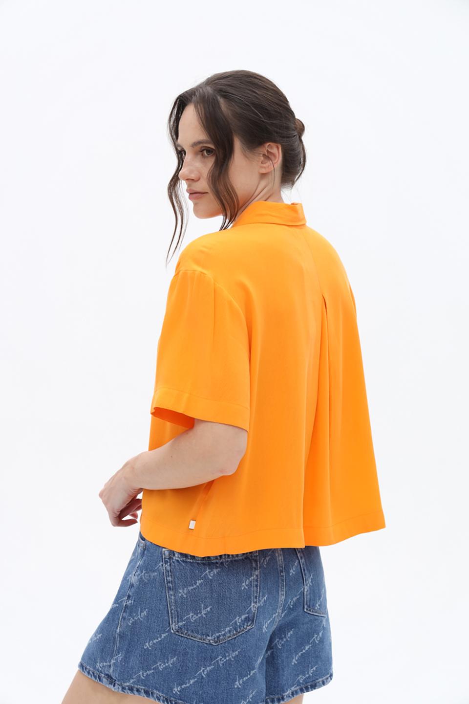 Рубашка Tom Tailor оранжевая