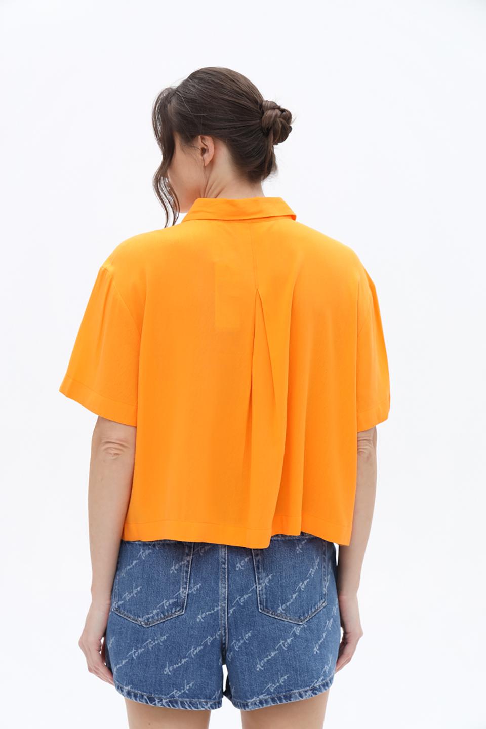 Рубашка Tom Tailor оранжевая