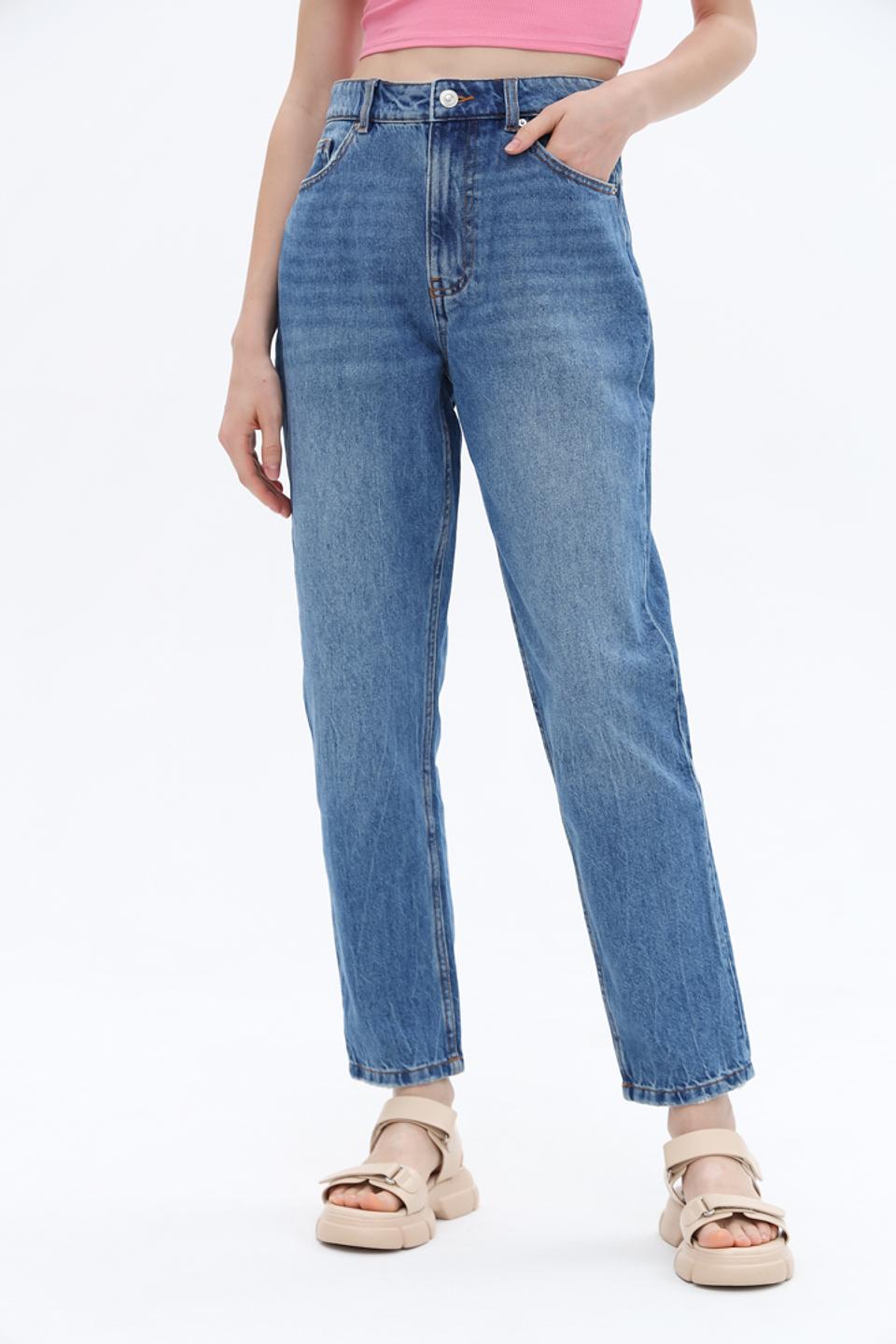 Джинсы Alcott mom fit голубые