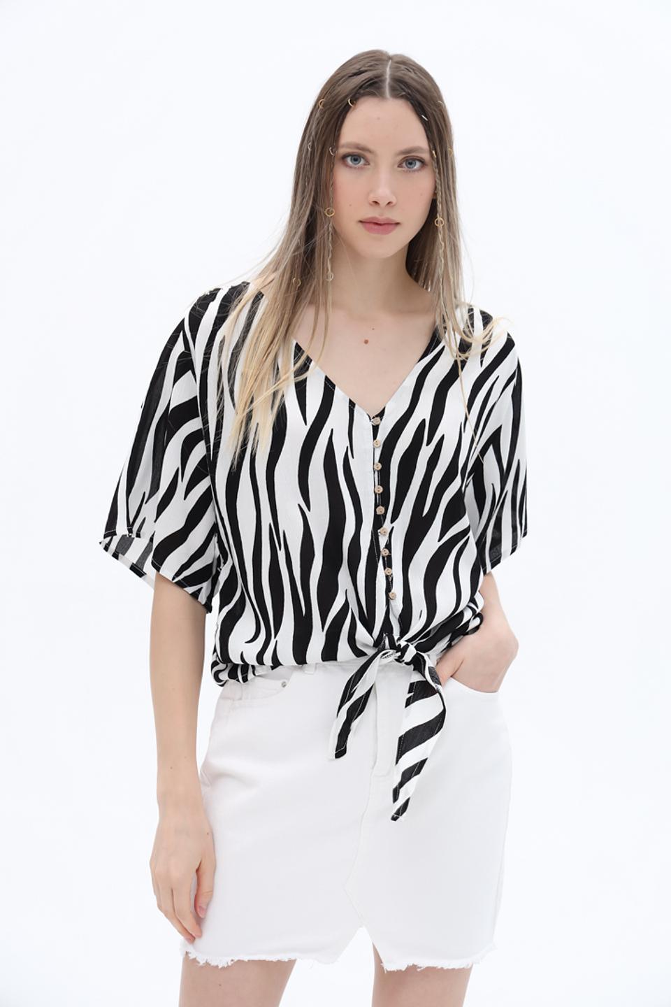 Блуза Alcott жен. зебра