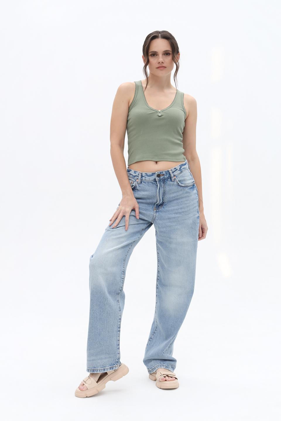 Топ Alcott на бретелях оливковый