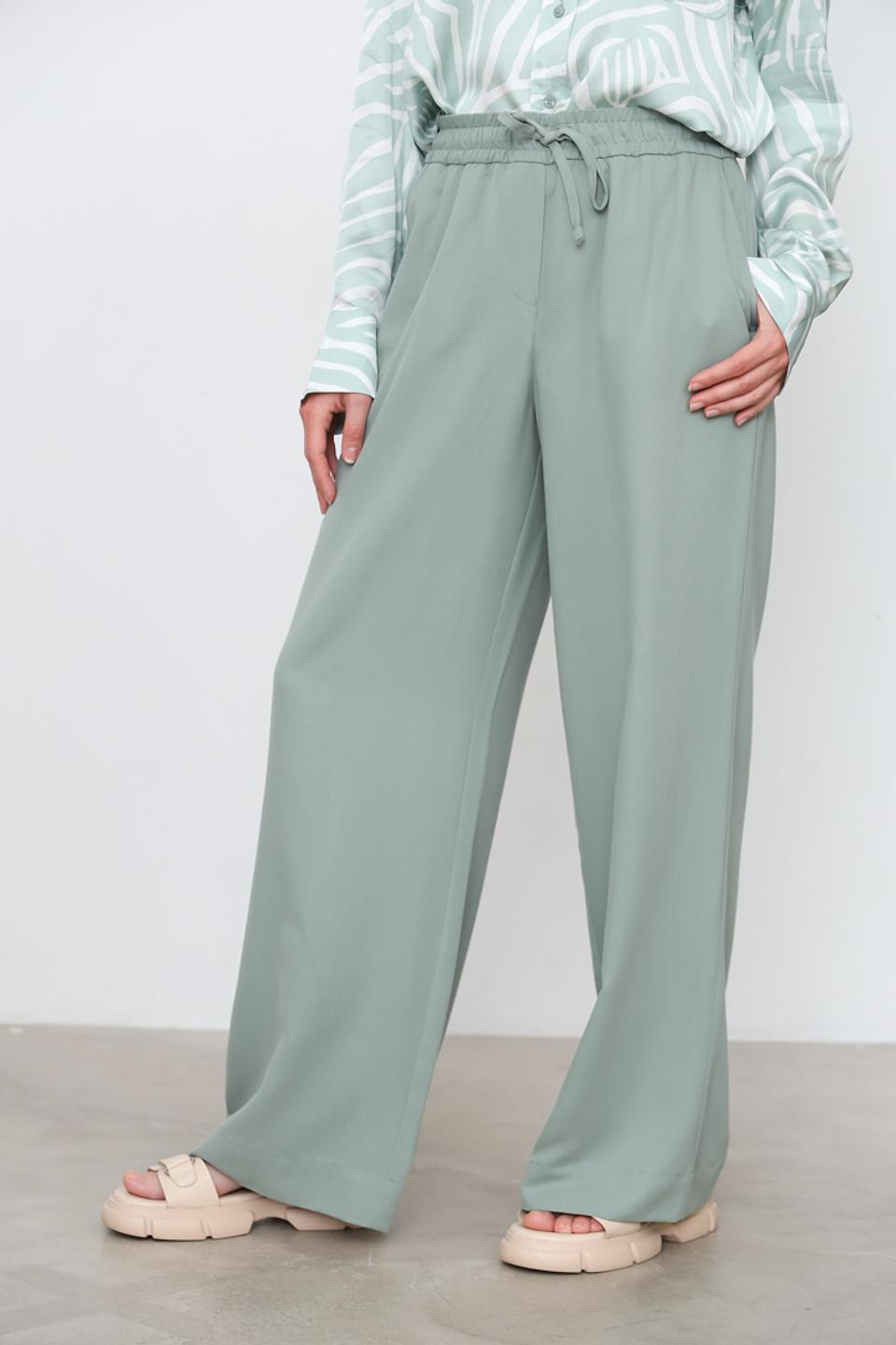 Брюки палаццо Marc Aurel мятные