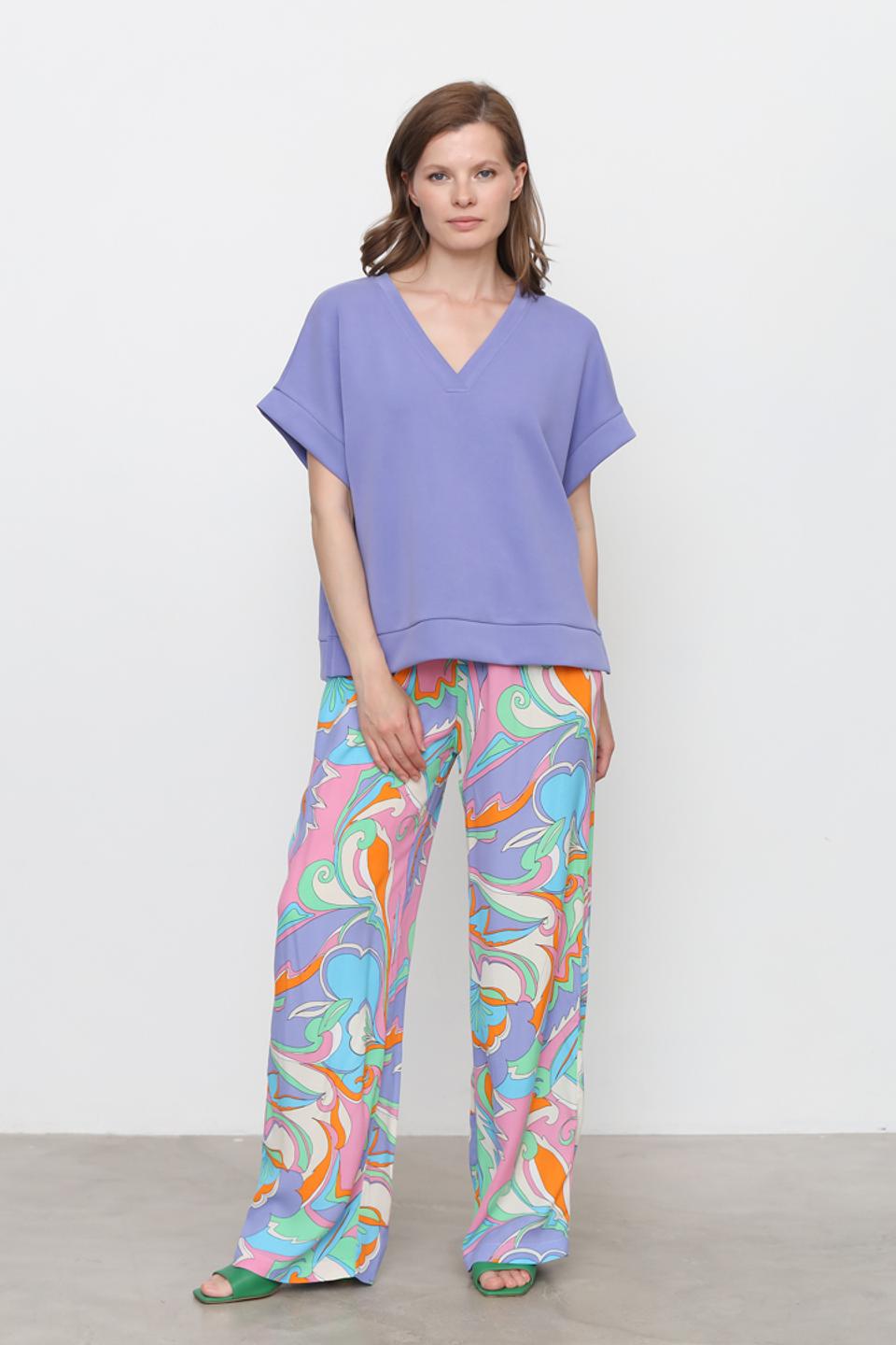 Брюки Rich and Royal в яркий принт