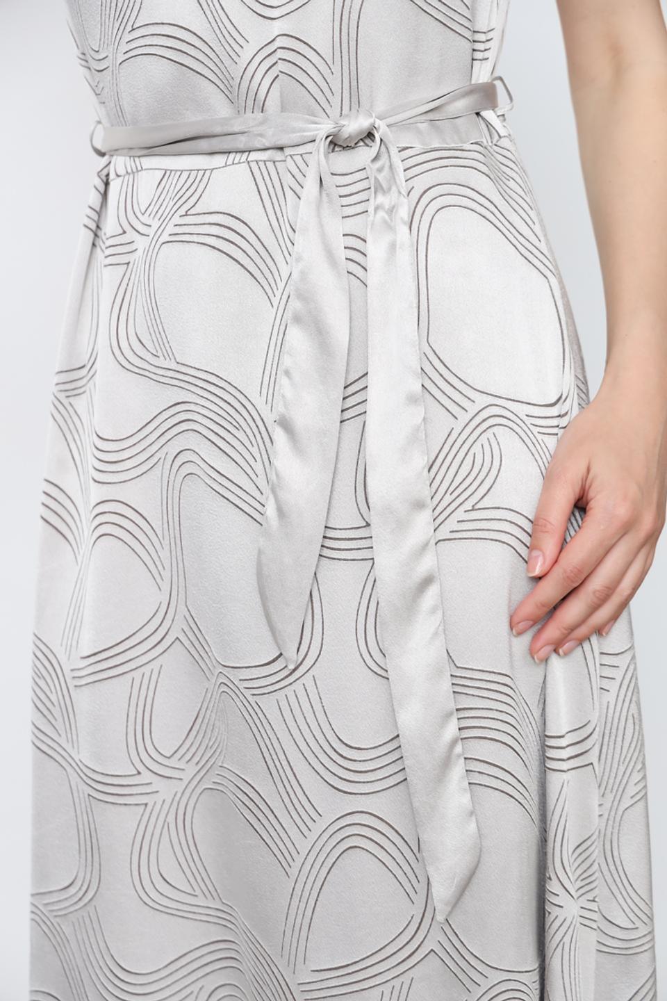 Платье Bianca с узором серое