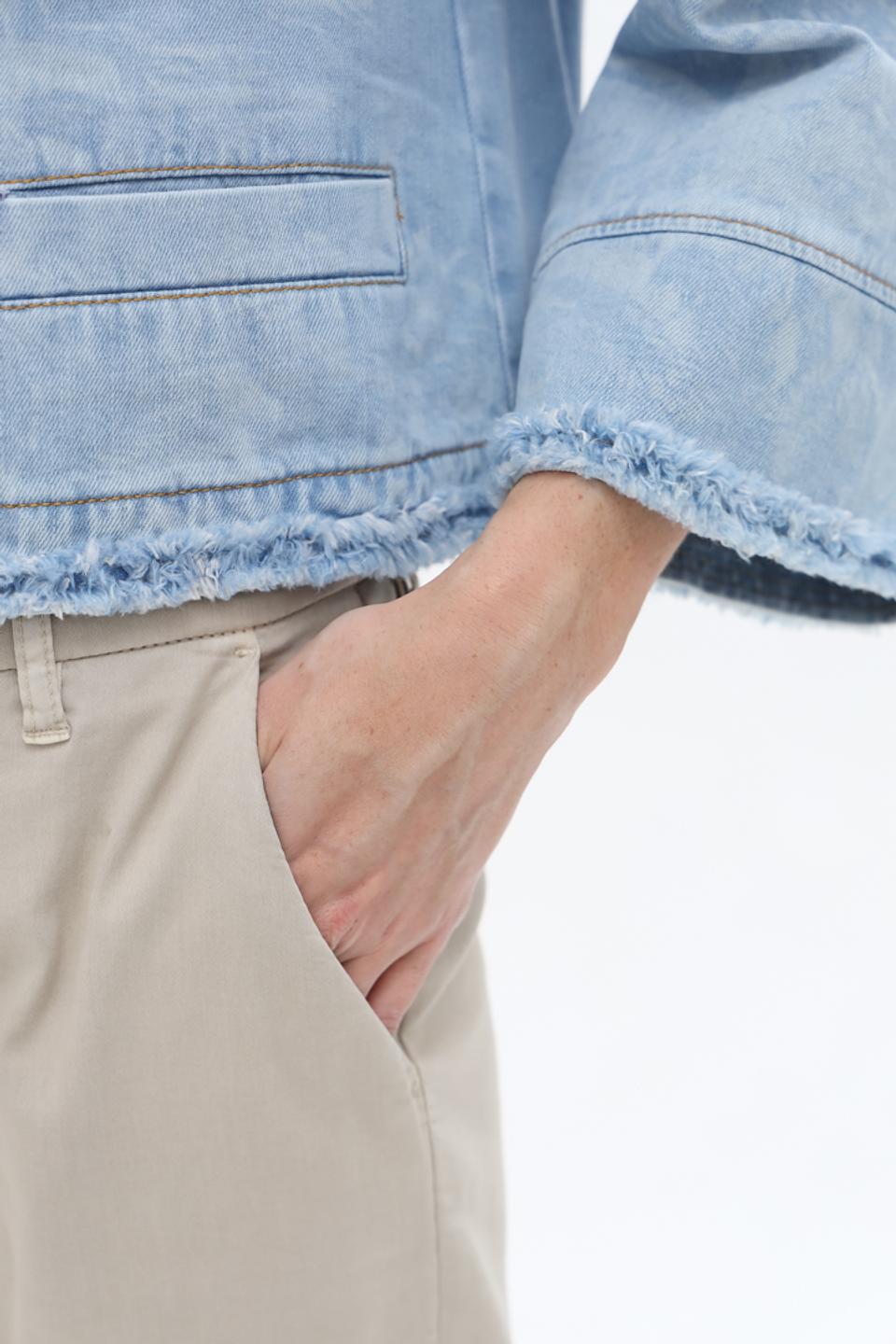 Жакет Marc Cain деним с бахромой