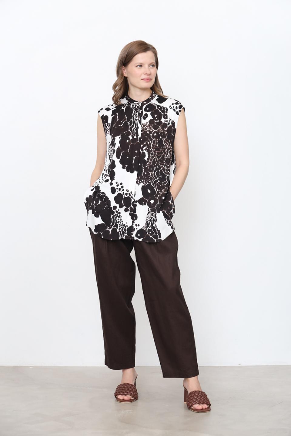 Брюки Marc Aurel широкие коричневые