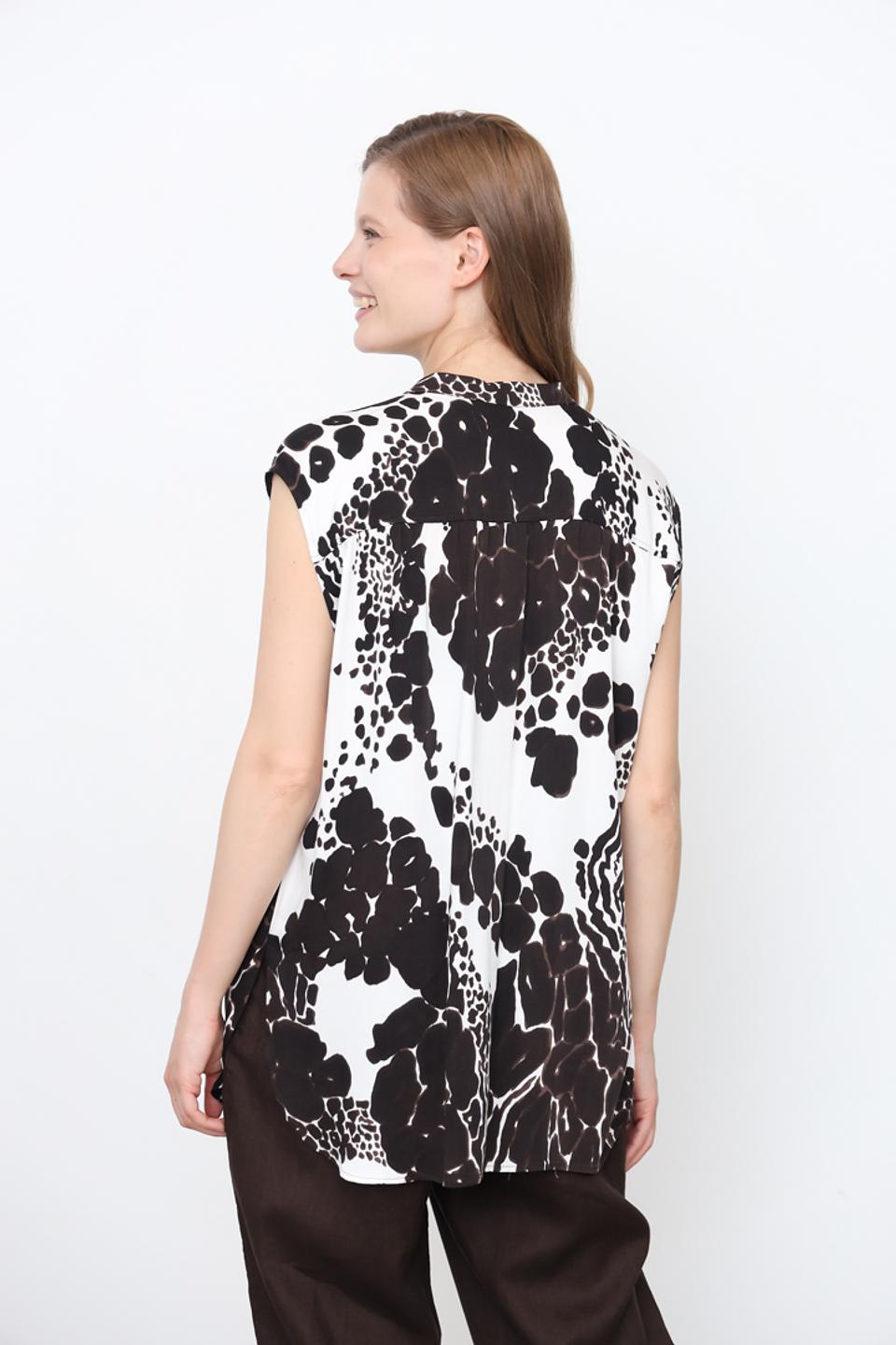 Блуза Marc Aurel с принтом чёрно-белый