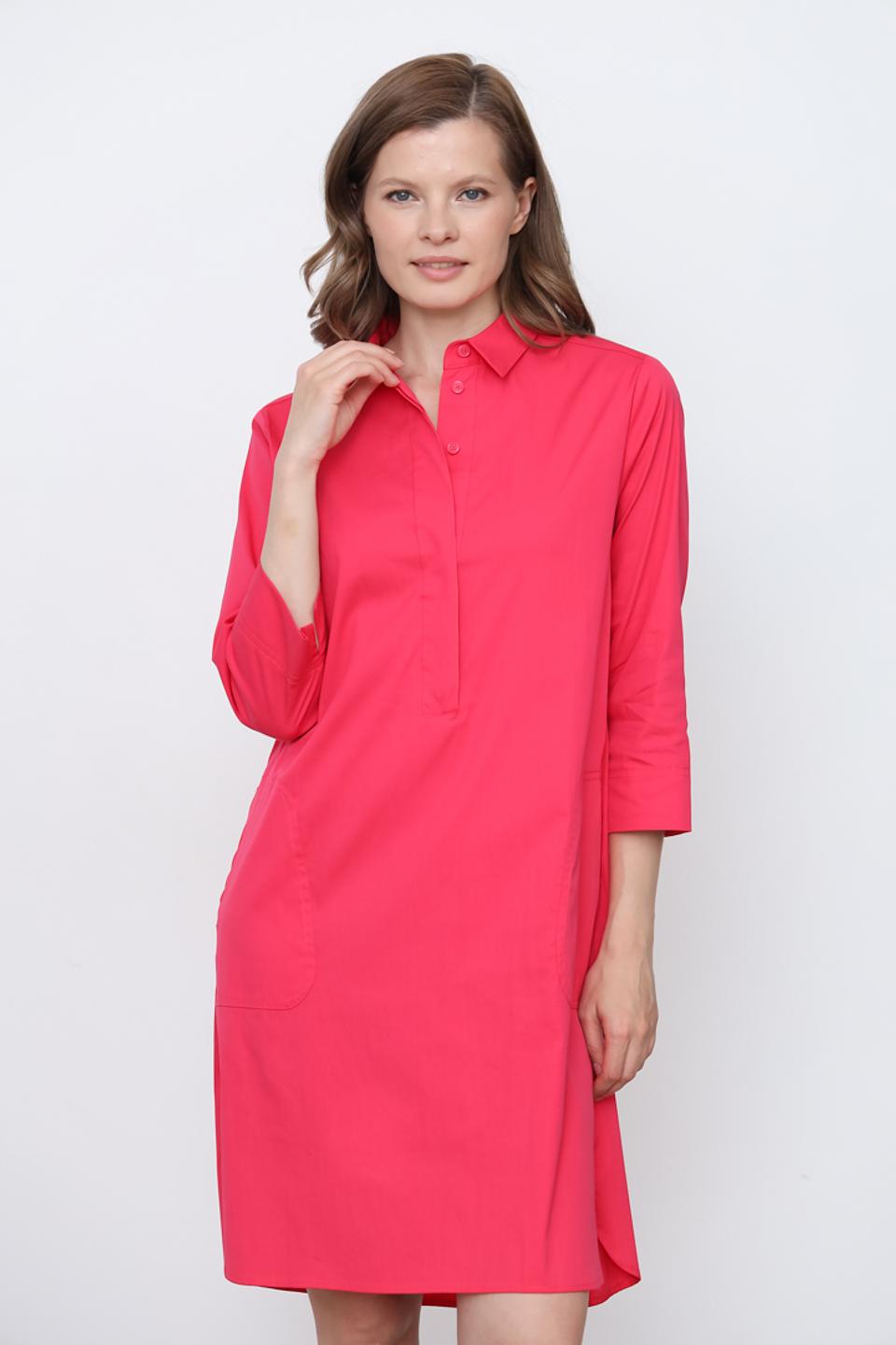 Платье рубашка Bianca фуксия