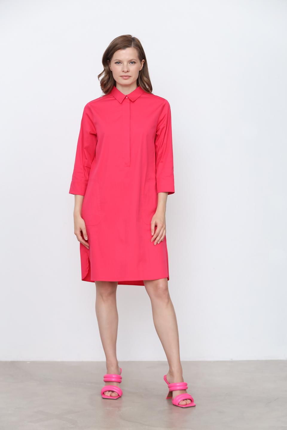 Платье рубашка Bianca фуксия