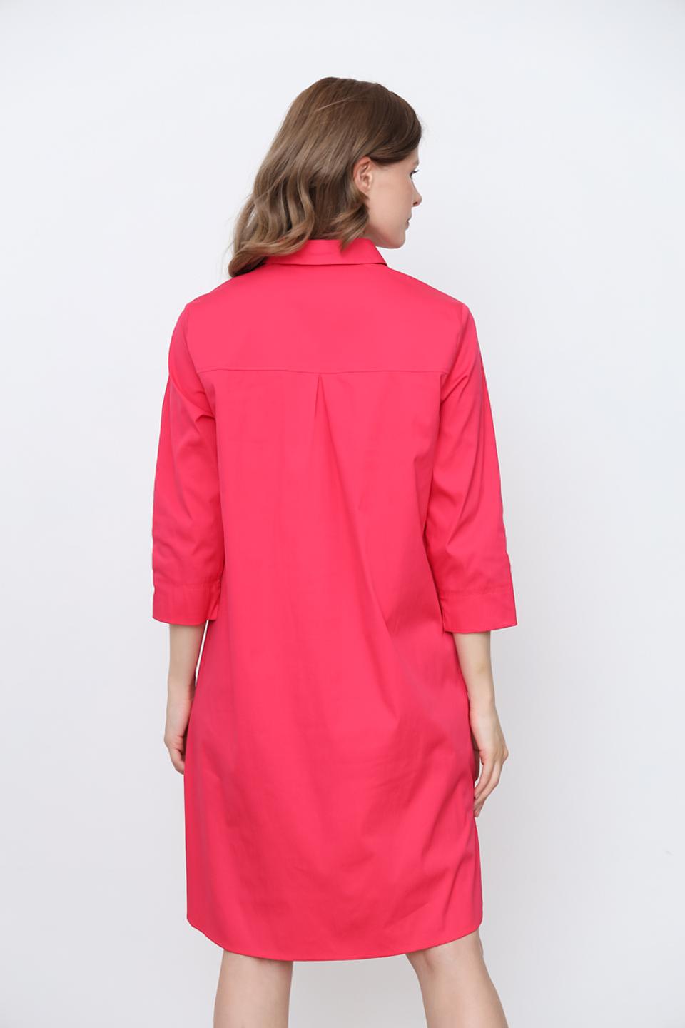 Платье рубашка Bianca фуксия
