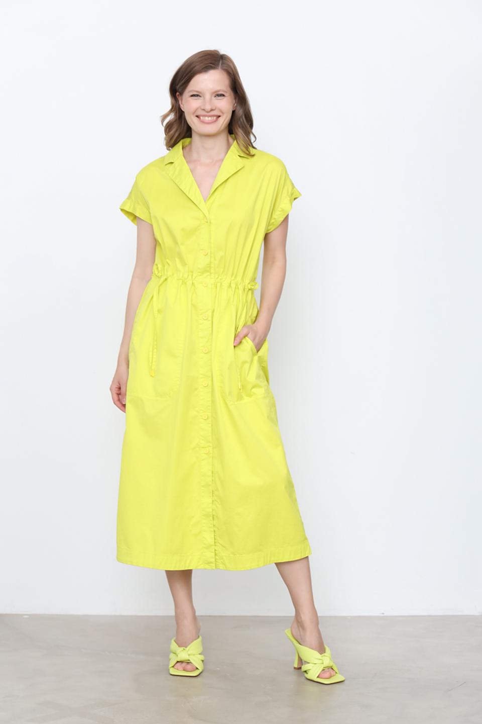 Платье Marc Cain лайм с завязкой
