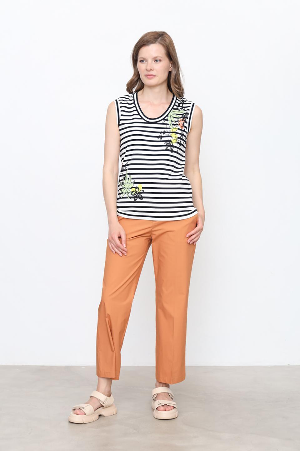 Топ Marc Cain полоска с принтом