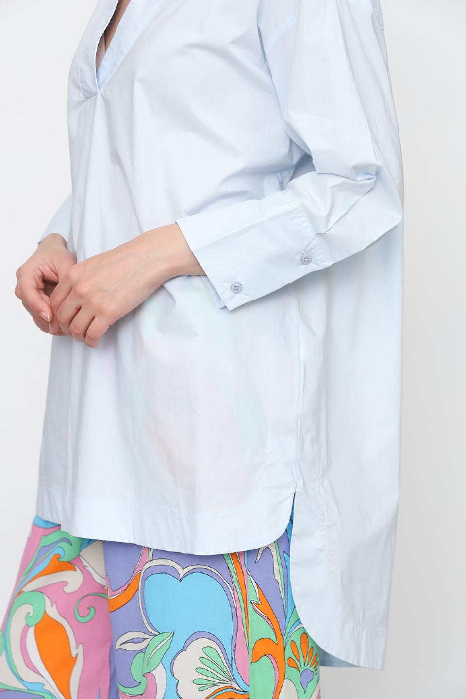 Блуза Silvian Heach голубая с воротником