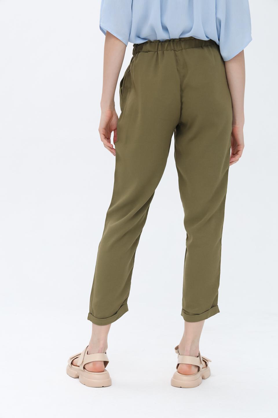 Брюки Alcott оливковые с поясом