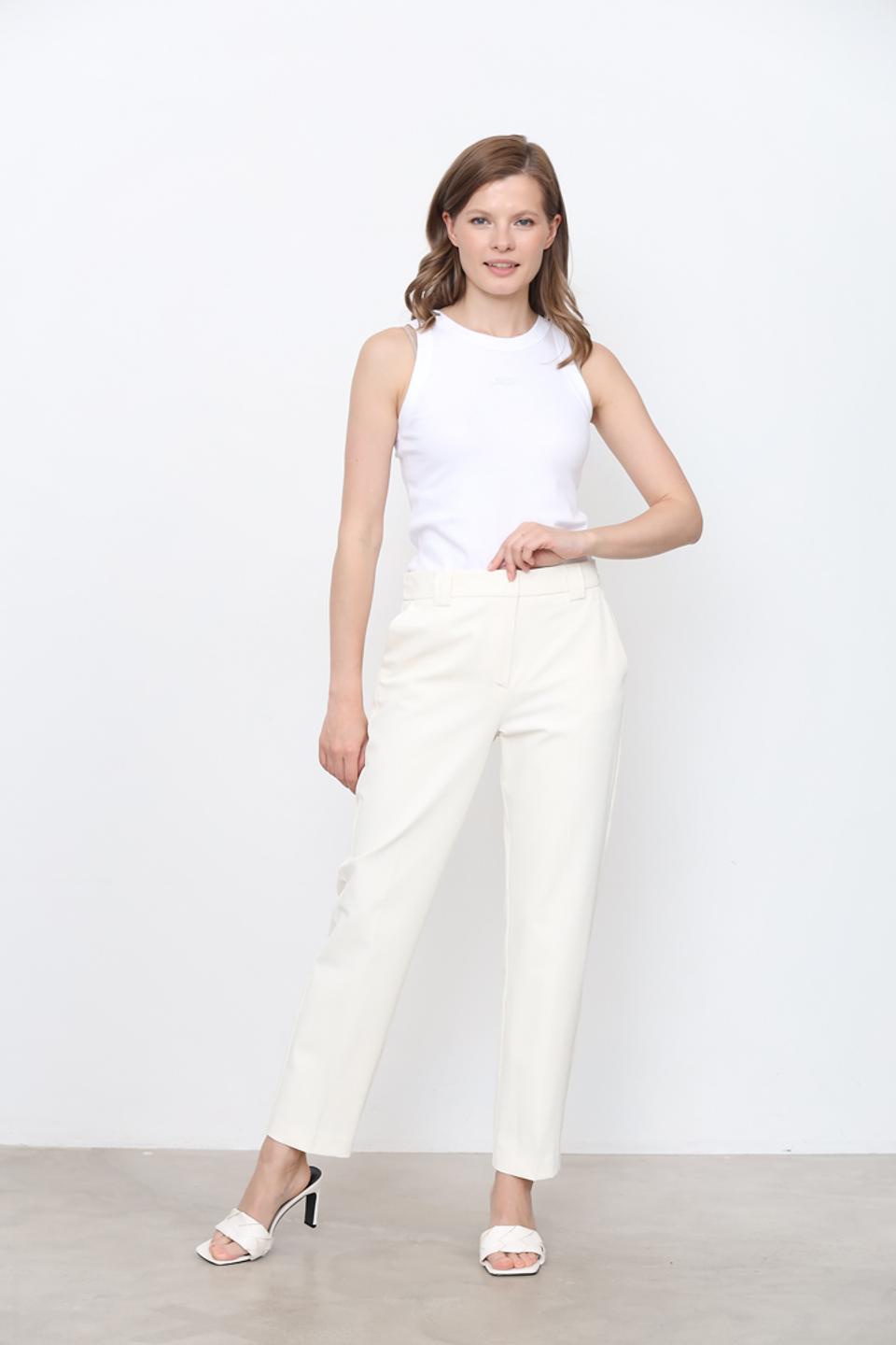 Брюки Icona жен. кремовые