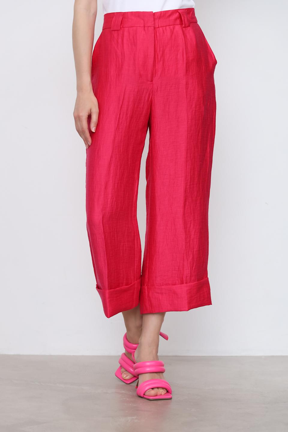 Брюки Icona кюлоты малиновые