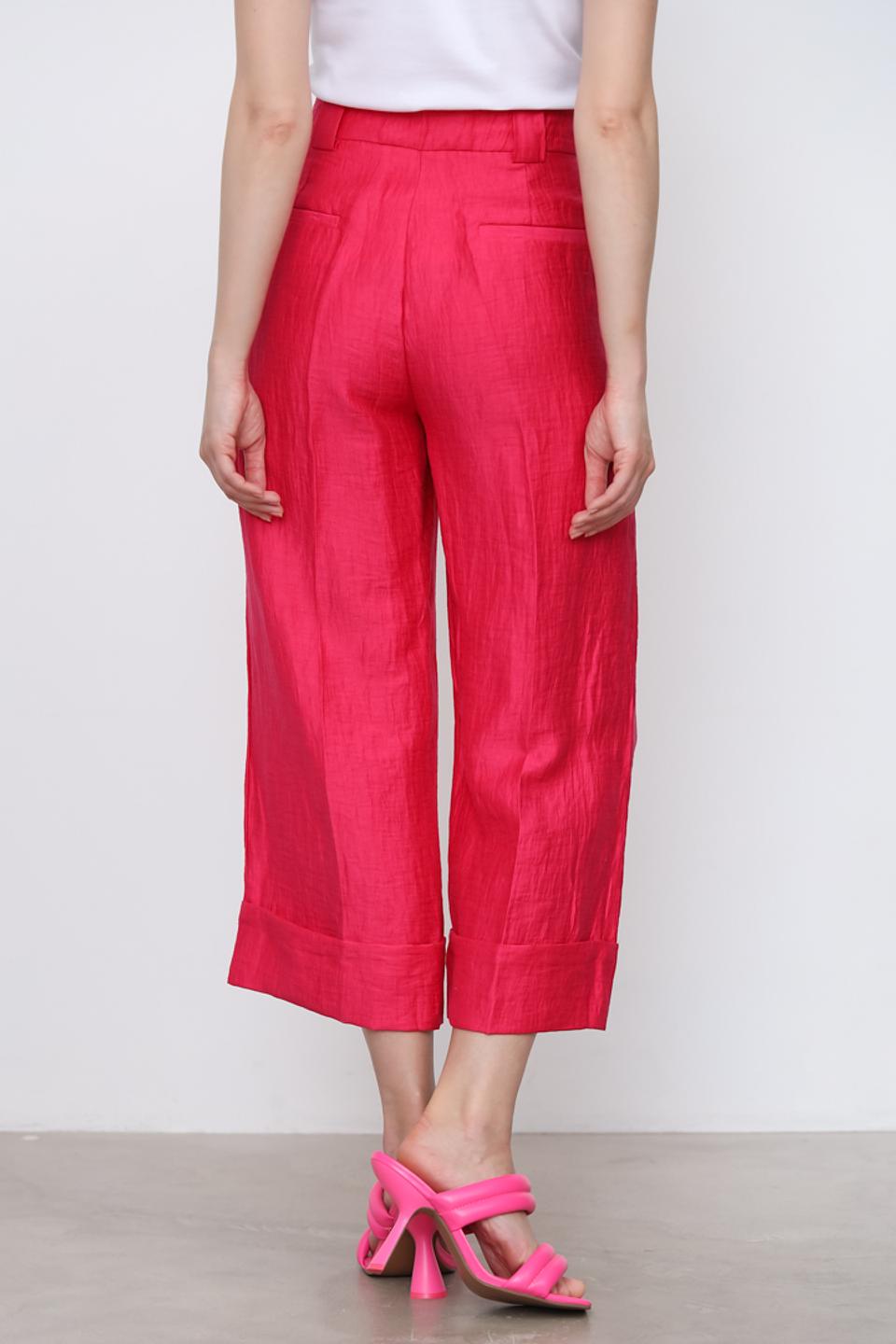 Брюки Icona кюлоты малиновые