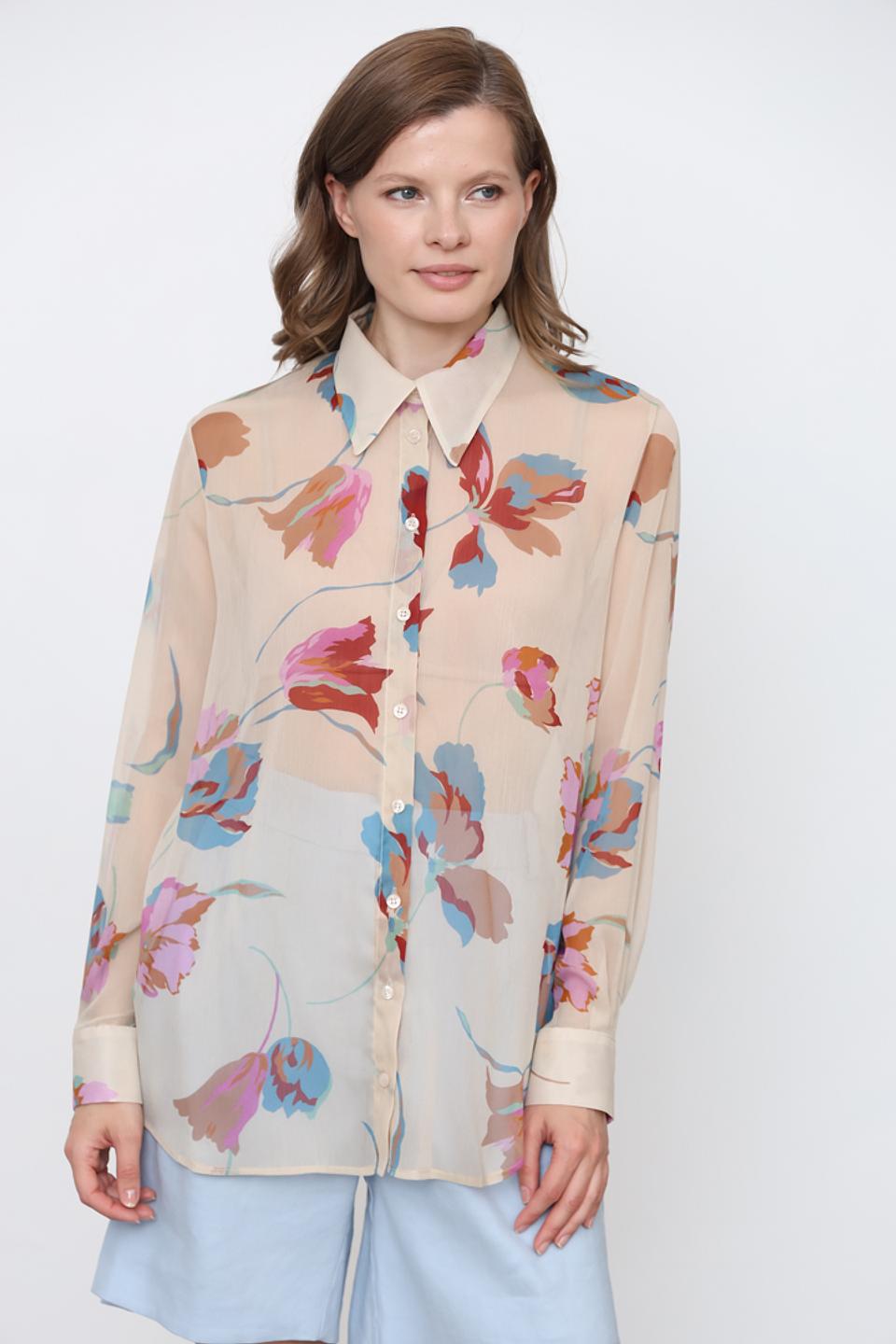 Рубашка Icona женская с цветочным принтом