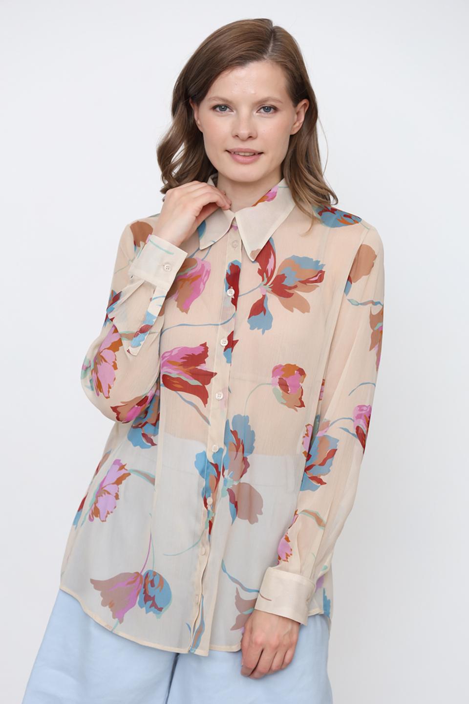 Рубашка Icona женская с цветочным принтом