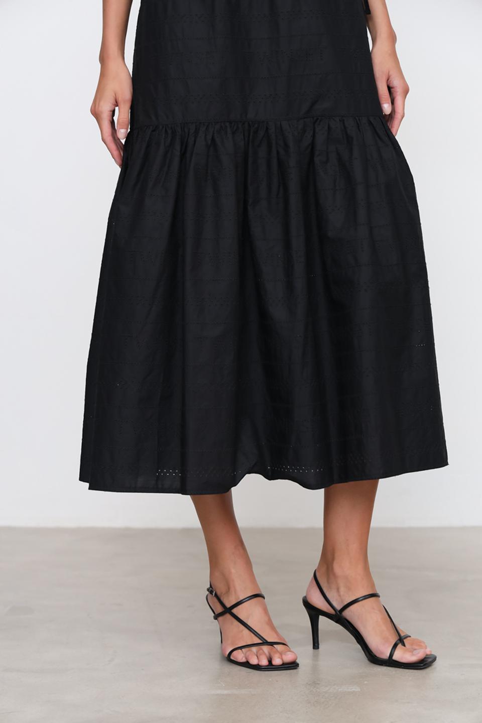 Платье Twin Set чёрное с юбкой-солнце