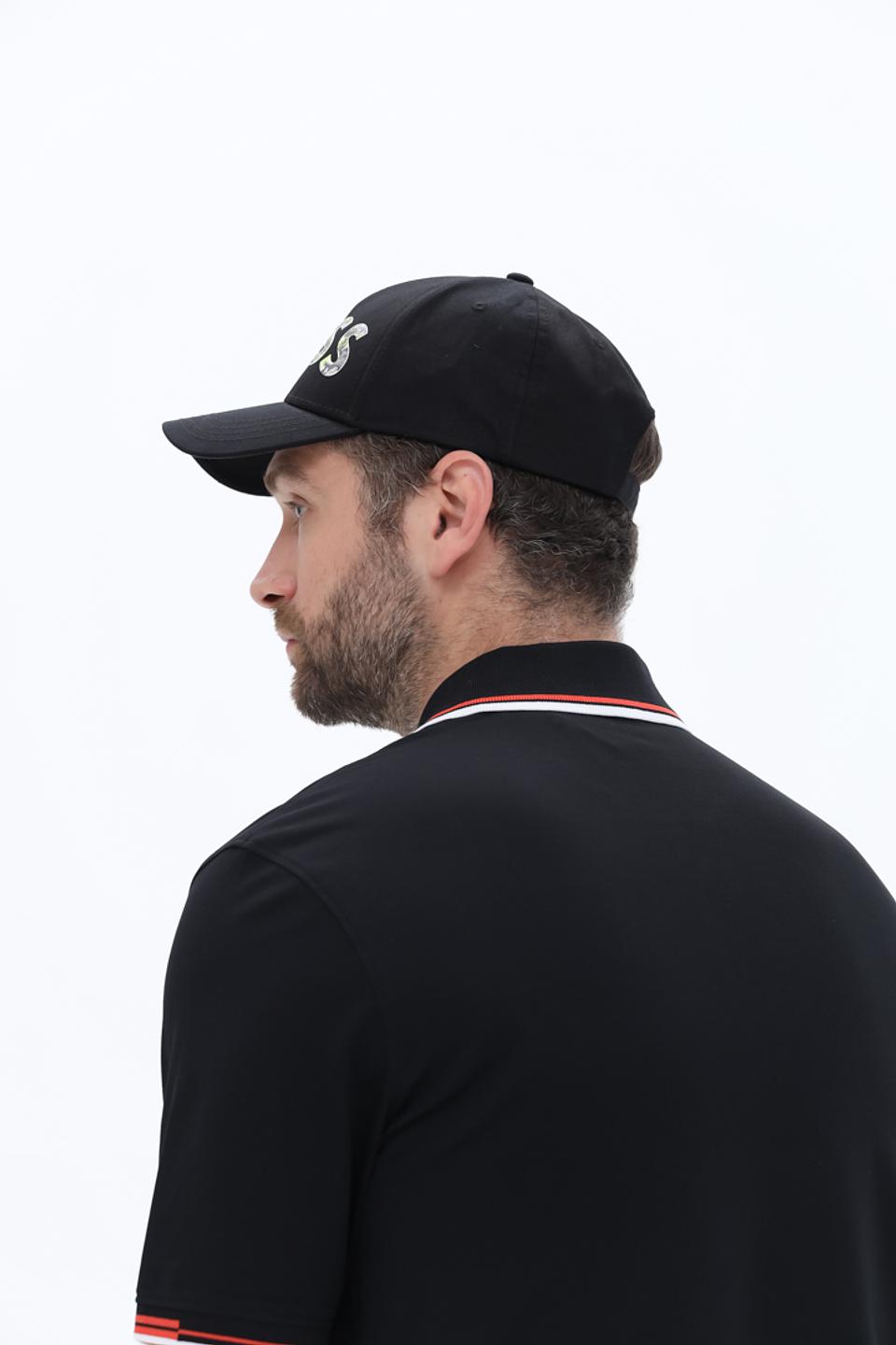 Кепка Boss Green чёрная с логотипом