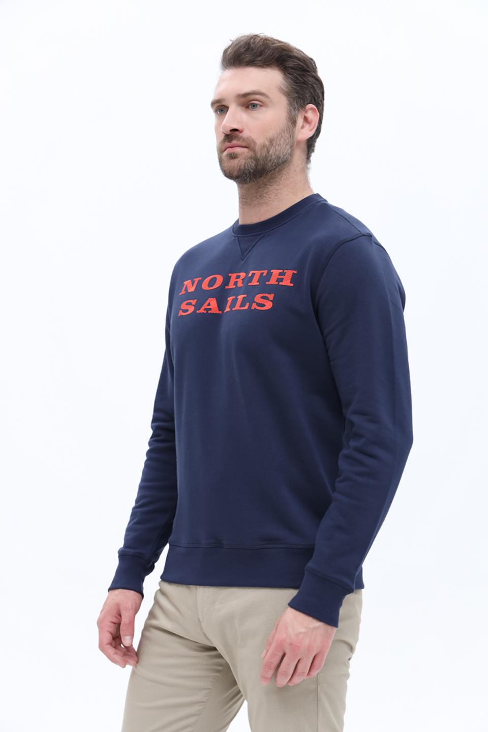 Джемпер North Sails муж. синий с логотипом