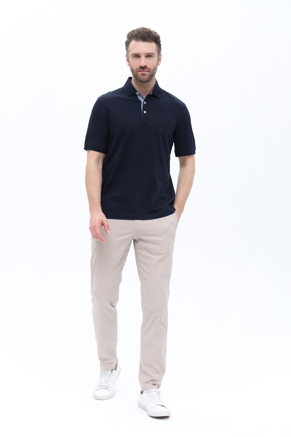 Поло Bugatti темно-синее