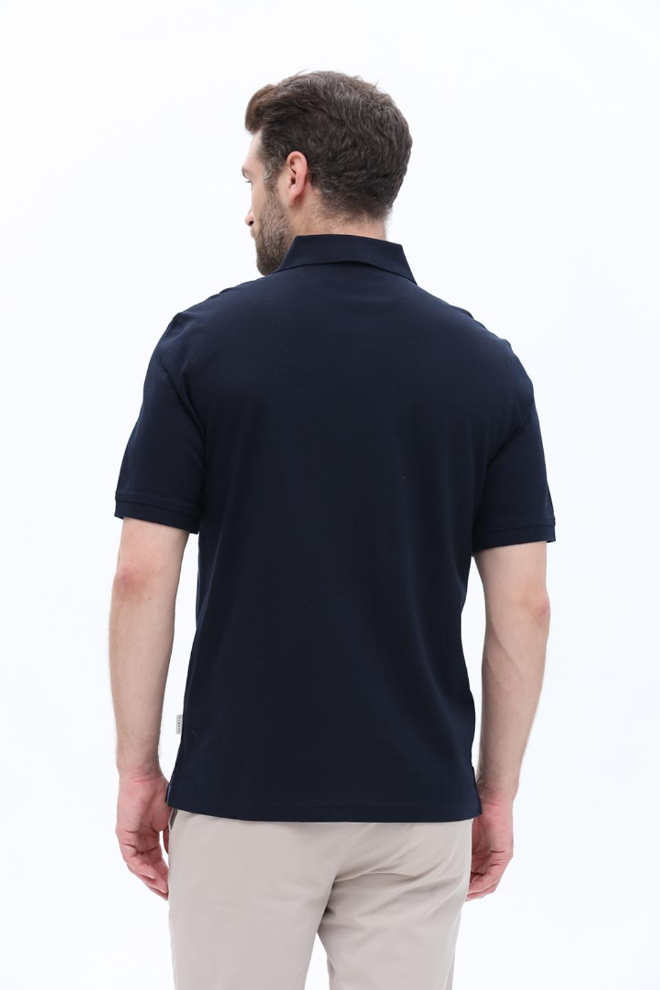 Поло Bugatti темно-синее