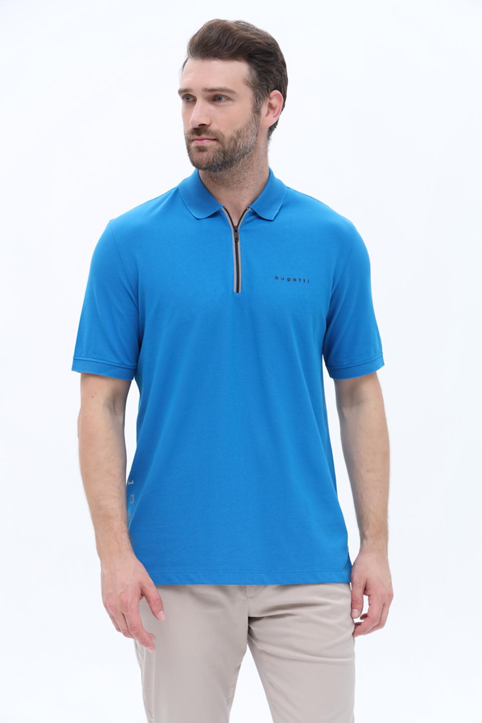 Поло Bugatti с молнией синее