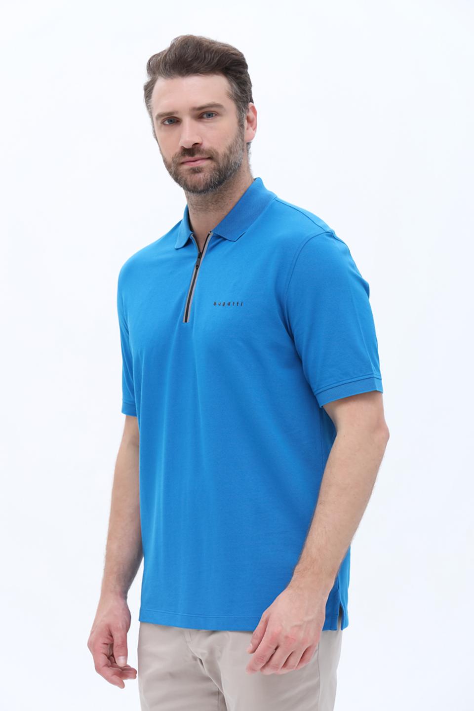 Поло Bugatti с молнией синее