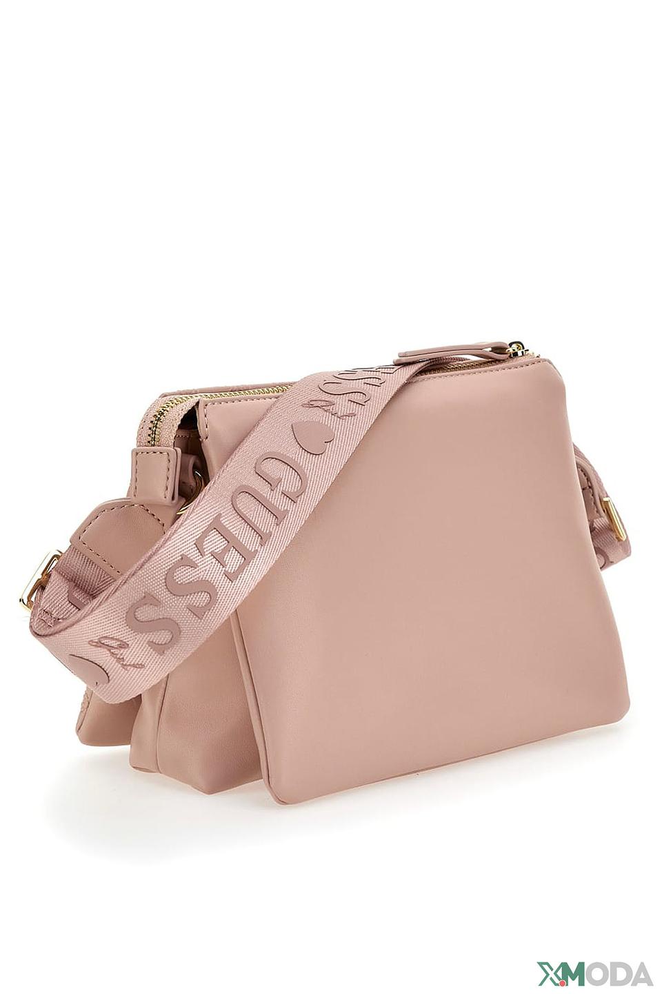 Guess сумка через плечо с логотипом розовый