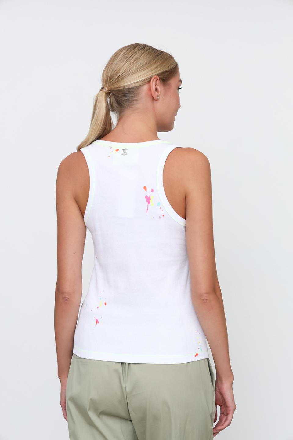 Топ Twin Set Actitude белый с брызгами